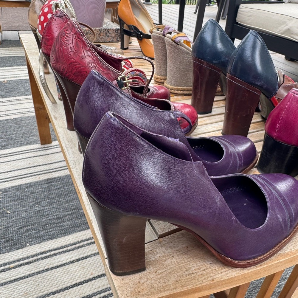 Marc Jacobs Heels sz 9, 39 & (1)9.5 good shape, little wear. Enzo Angelini 9.5